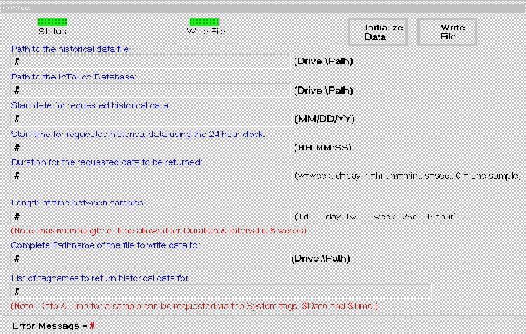 RaportHistData - okno